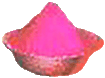 Red gulal (coloured powder)