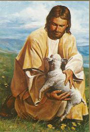 Jesus with a lamb